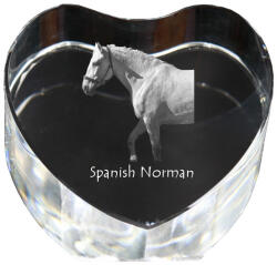 Art-Dog Spanyol-normál ló kristály szív fényképpel, asztali dísz (5055882447158)