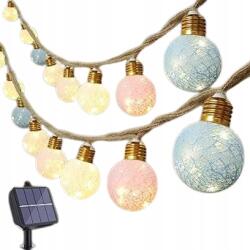  Led Napelemes Fényfüzér 8M Meleg Fehér Kültéri Izzókkal (6914975875577)