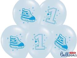 1. évszámos cipőcskés lufi, fiú (10 db)