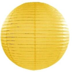  papír lampion gömb, 30 cm-es, sárga