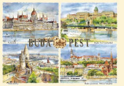 Czworka Képeslap B6, Budapest (keplapB6-BU06)