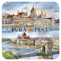 Czworka Parafa poháralátét, 1 db-os, Budapest (p0hala1-BU12)