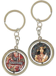 Fridolin Kulcstartó fémkarika kétoldalas, Mucha: Sarah