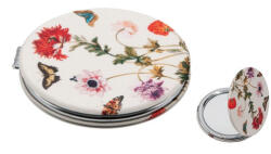 Fridolin Textilbevonatú zsebtükör 7cm, nagyítós tükörrel, Maria Sibylla Merian (12277)