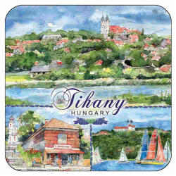 Czworka Parafa poháralátét, 1 db-os, Tihany (p0hala1-TIH02)