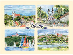 Czworka Képeslap B6, Tihany (keplapB6-TIH07)