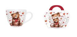 Duo Gift Porcelánbögre 460ml, díszcsomagolásban, Teddy Bear with a Heart (61963)