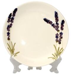 Vanilia Violin levendulás, óriás bögre alj/desszerttányér kerámia, kézzel festett dia20cm (V-K-52-10)