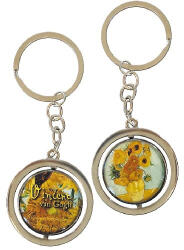 Fridolin Kulcstartó fémkarika kétoldalas: Napraforgók