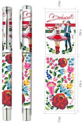 Czworka Golyóstoll gél, fehér, Folk (t0ll-FO01)