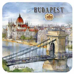 Czworka Parafa poháralátét, 1 db-os, Budapest (p0hala1-BU4)