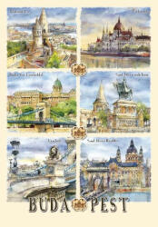 Czworka Képeslap B6, Budapest (keplapB6-BU18)