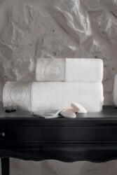 Tivolyo Home GRANT törölköző és fürdőlepedő ajándékszett, 2 db Fehér - Bézs / Beige Szett (klasszikus 50 x 100 cm-es törölköző, 75 x 150 cm-es fürdőlepedő)