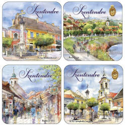 Czworka Parafa poháralátét 4db-os szett, Szentendre (p0hala4-SZE)