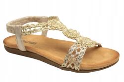 Artiker Női szandál Artiker 56C1281 37 Arany Lapos Csipke Kényelmes (56C1281 Złote)