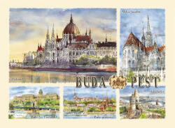 Czworka Képeslap B6, Budapest (keplapB6-BU01)