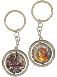 Fridolin Kulcstartó fémkarika kétoldalas, Mucha: Zodiak