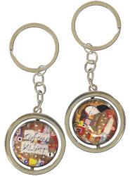 Fridolin Kulcstartó fémkarika kétoldalas, Klimt: Beteljesülés