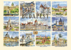 Czworka Képeslap B6, Budapest (keplapB6-BU03)