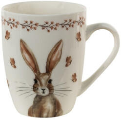 Clayre & Eef Porcelán bögre 350ml nyuszis, Rustic Easter Bunny
