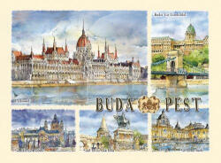 Czworka Képeslap B6, Budapest (keplapB6-BU02)