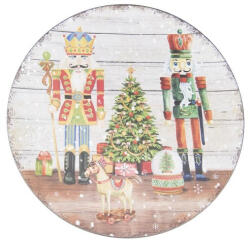 Clayre & Eef Műanyag dekortányér, 40cm, diótörős