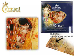 Hanipol Carmani Üveg poháralátét 10, 5x10, 5cm, Klimt: The Kiss (198-2801)