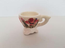 Vanilia Kerámia Tele virágos tojástartó, pipacs, kerámia, kézzel festett-6cm (v-K-43-14)