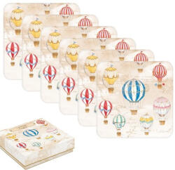 Easy Life Nuova R2S Parafa poháralátét 6db-os 10, 5x10, 5cm, Air Balloons