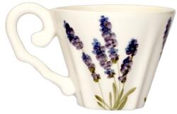 Vanilia Violin levendulás kávéscsésze, kerámia, kézzel festett (V-K-52-05)