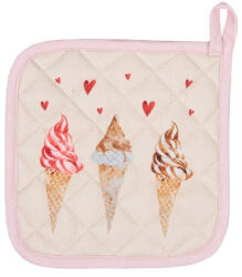 Clayre & Eef Edényalátét 20x20cm, 100% pamut, Frosty and Sweet