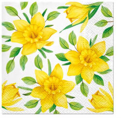 PAW Daffodils in Bloom papírszalvéta 33x33cm, 20 db-os - perfectodekor