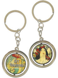 Fridolin Kulcstartó fémkarika kétoldalas, Mucha: Monaco