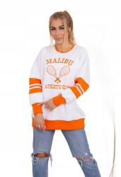 Kesi Malibu bélelt pulóver fehér+narancssárga
