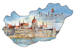 Czworka Hűtőmágnes, országforma, Budapest (0rszmagn-BU27)