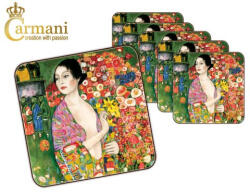 Hanipol Carmani Parafa poháralátét 10x10cm, Klimt: A táncos