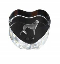 Art-Dog Perzsa agár, kristály szív szaluk, dísz, kutya fényképes ajándéktárgy (5055882444874)