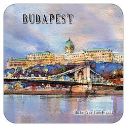 Czworka Parafa poháralátét, 1 db-os, Budapest (p0hala1-BU19)