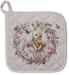 Clayre & Eef Edényalátét 20x20cm, 100% pamut, Happy Bunny