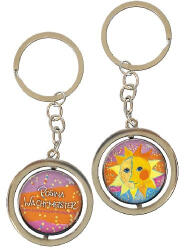 Fridolin Kulcstartó fémkarika kétoldalas, Rosina Wachtmeister: Sonne