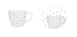 Duo Gift Porcelánbögre 460ml, díszcsomagolásban, Hearts 5 gold (61703)