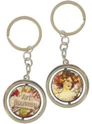 Fridolin Kulcstartó fémkarika kétoldalas, Mucha: Louise