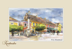 Czworka Reprodukció 10x15cm, Szentendre Fő tér, Kalmárkereszt (rp10x15-SZE04)