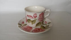 Vanilia Domború mintás óriás bögre alj, virágos bordó, kerámia, kézzel festett dia20cm (V-K-30-10)