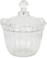 Clayre & Eef Tárolóüveg bonbonier fedeles 15x18cm