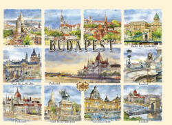 Czworka Képeslap B6, Budapest (keplapB6-BU04)