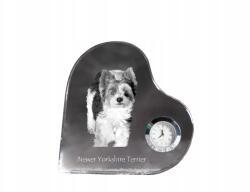 Art-Dog Biewer Yorkshire terrier kristály szív alakú óra fényképpel (5055882451995)