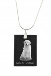 Art-Dog Golden Retriever ezüst nyaklánc kristály medállal, kutyával (5055882453722)