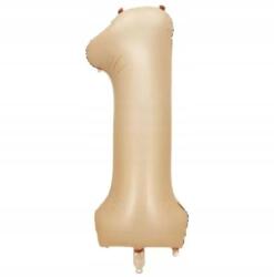  Lufi Egy Számjegy 1 Bézs Fólia Szám Alakú 100CM Születésnap