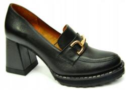 Exquisite 1511 tavaszi cipő lordsy Fekete bőr méret 37 (1511)